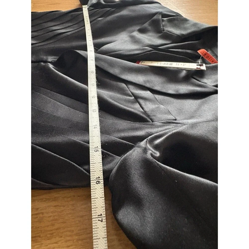 NWT Alice + Olivia Black Silk Blazer Jacket Size Small